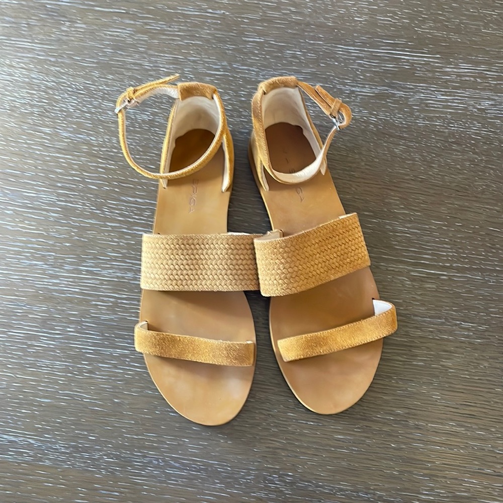 Via Spiga Suede Parker Sandal with ankle strap